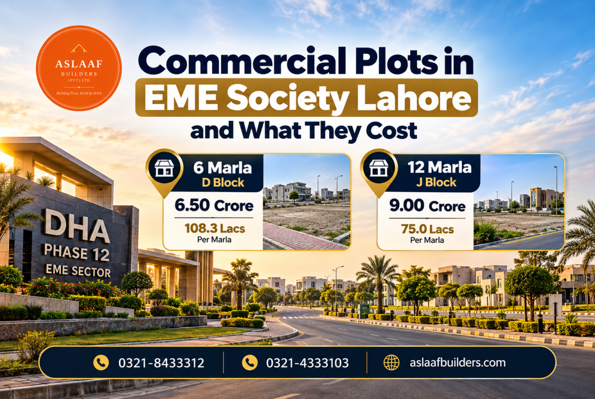 Commercial Plots in EME Society Lahore and What They Cost