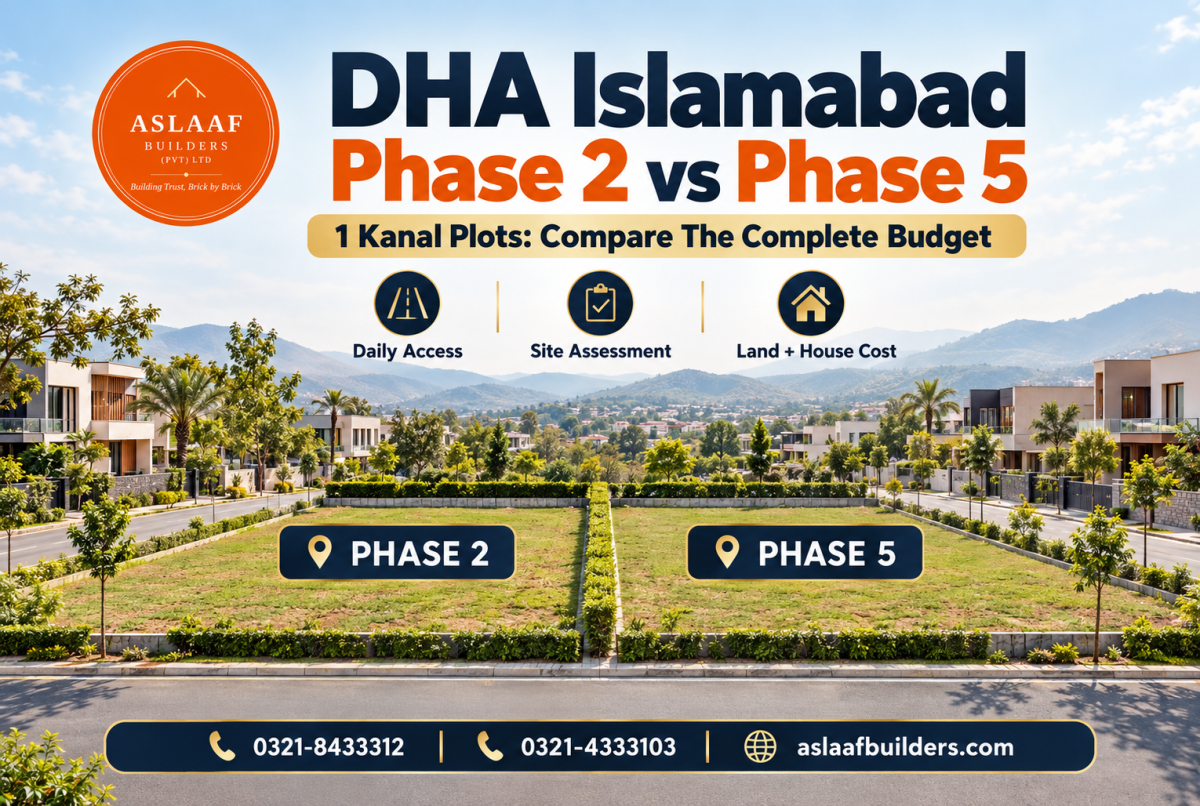 DHA Islamabad Phase 2 vs Phase 5: Comparing 1 Kanal Plots