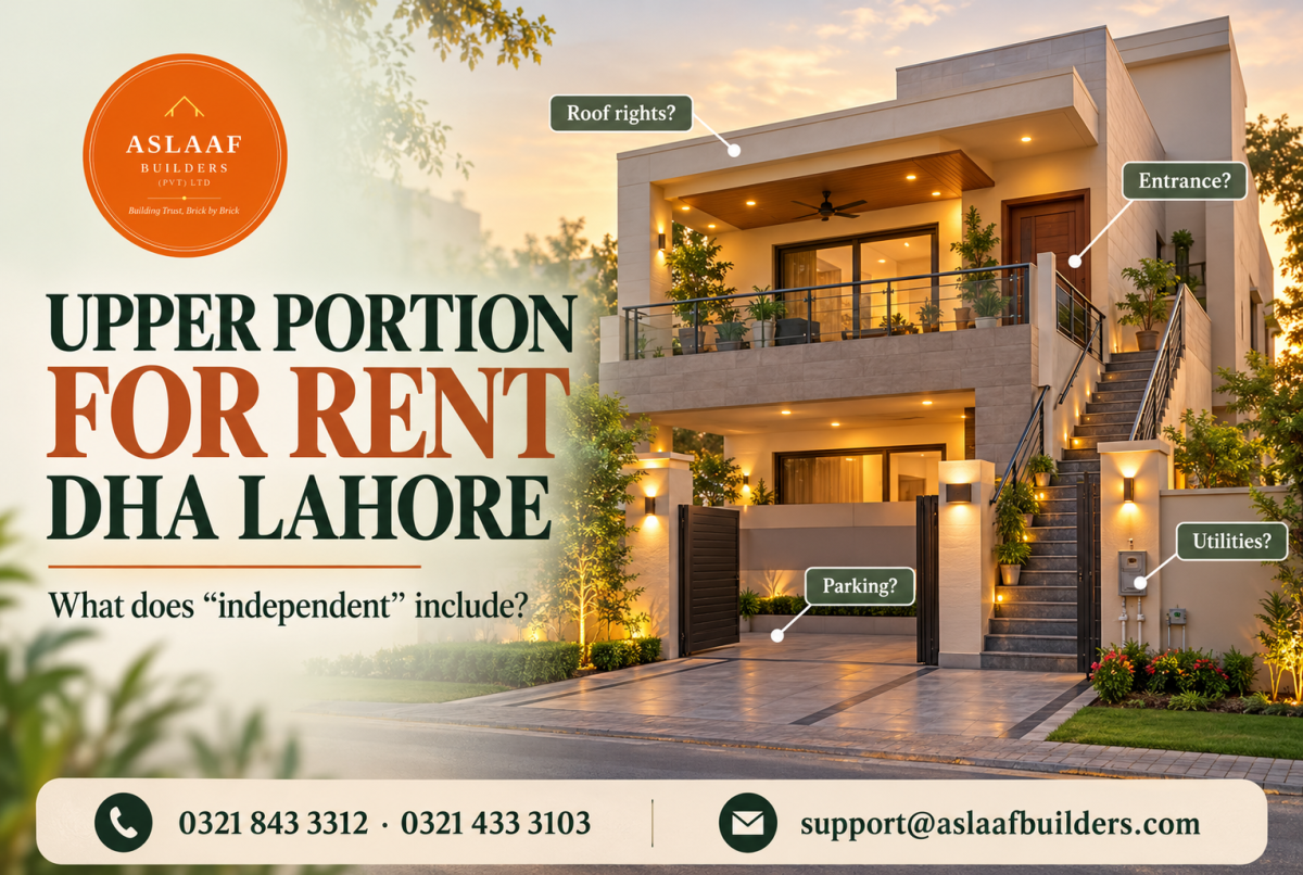 Upper Portion for Rent in DHA Lahore: What “Independent” Should Include