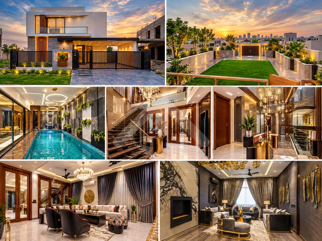 NEAR RAYA ELITE LIFESTYLE MODERN 1 KANAL FULL FURNISHED WITH BASMENT SOLER VILLA FOR SALE IN DHA PHASE 7