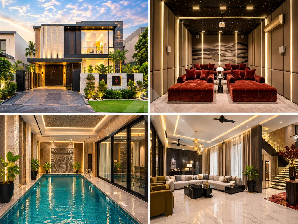 2 Kanal Brand New Ultramodern Luxury Bungalow | Architect: Mazhar Munir | Holizin Home Furniture | Top Notch Construction | Imported Tiles Architect World & Mona Lisa | Hot Location Near Park