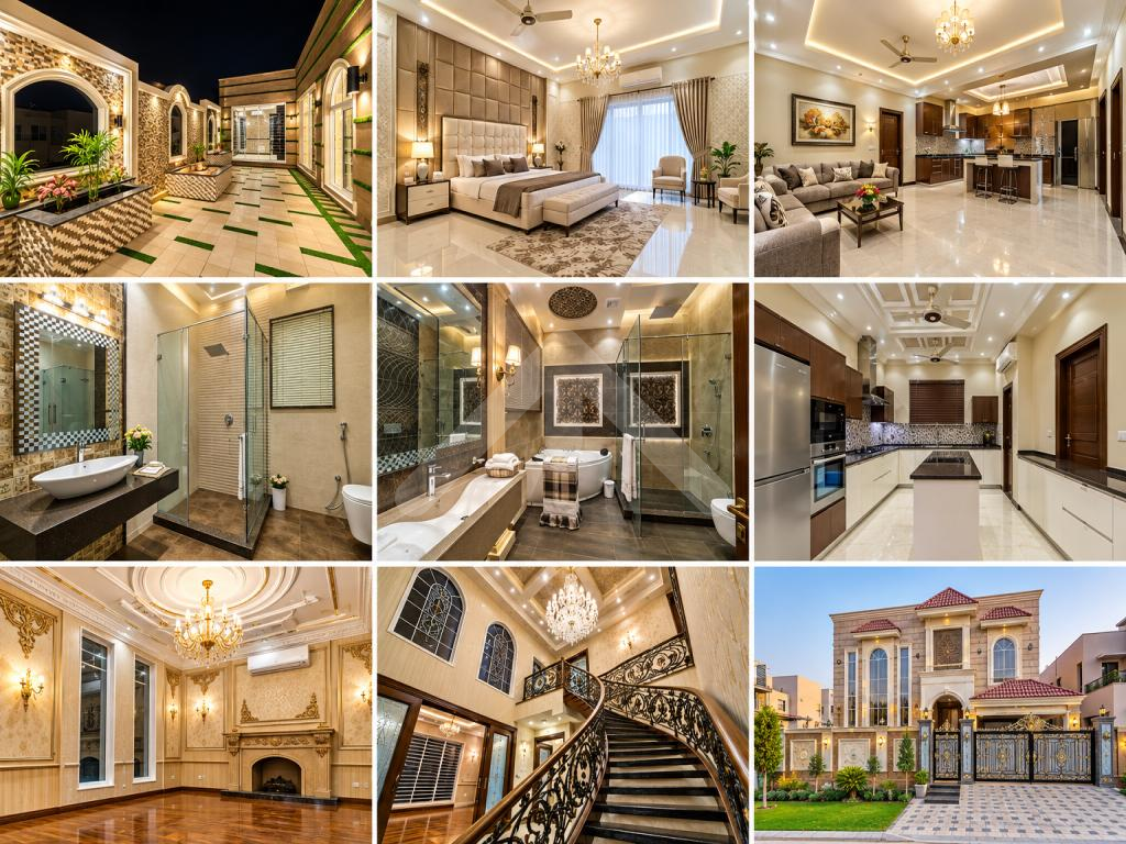 D H A Lahore 1 Kanal Brand New Faisal Rasool Design House With 100% Original Pics Available For Rent