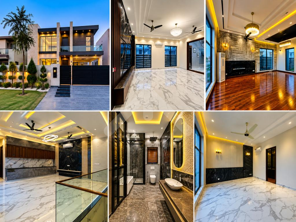1 Kanal Top Quality Build Luxurious Beautiful Modern Design Villa With Basement For Sale In DHA Lahore Phase 7 Prime Location